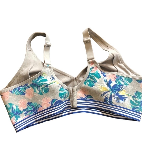 Cacique Unlined Full Coverage Bra Sz. 48DD No Wire Tropical Hawaiian Print - Picture 2 of 5